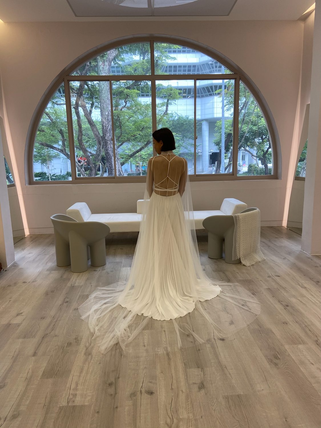 The Chiffon Grace — Caped — Back