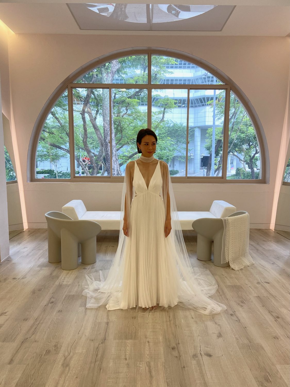 The Chiffon Grace — Caped — Front